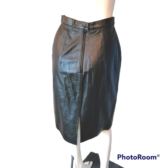 Vintage Wilson's Leather Pencil Skirt - Picture 3 of 6